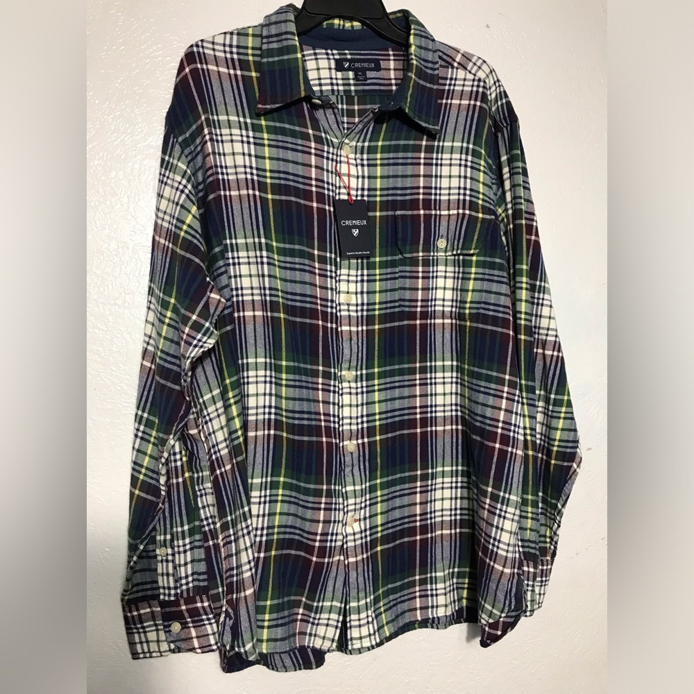 NWT Daniel Cremieux Mens Flannel Plaid Button Down Shirts XL